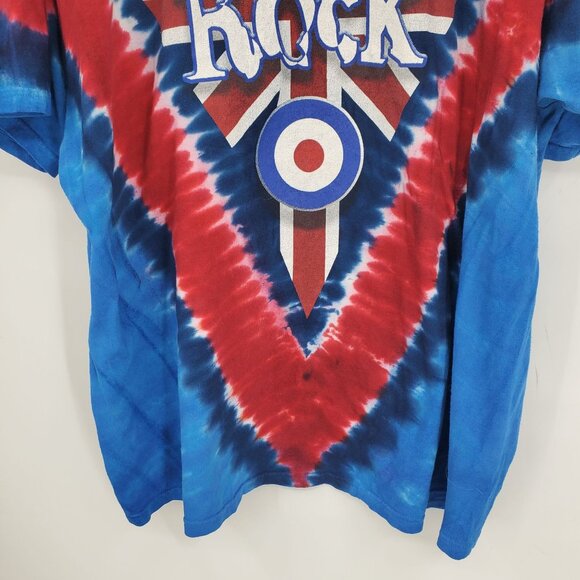 Vintage Liquid Blue The Who Long Live Rock Red and Blue Tie Dye Graphic Shirt 2X - Picture 10 of 10